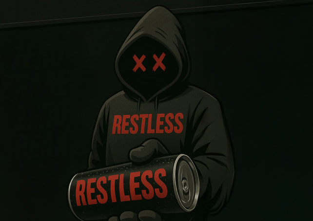 Energy fades.<br> Actions leave a mark. <br>RESTLESS - Action Drink.